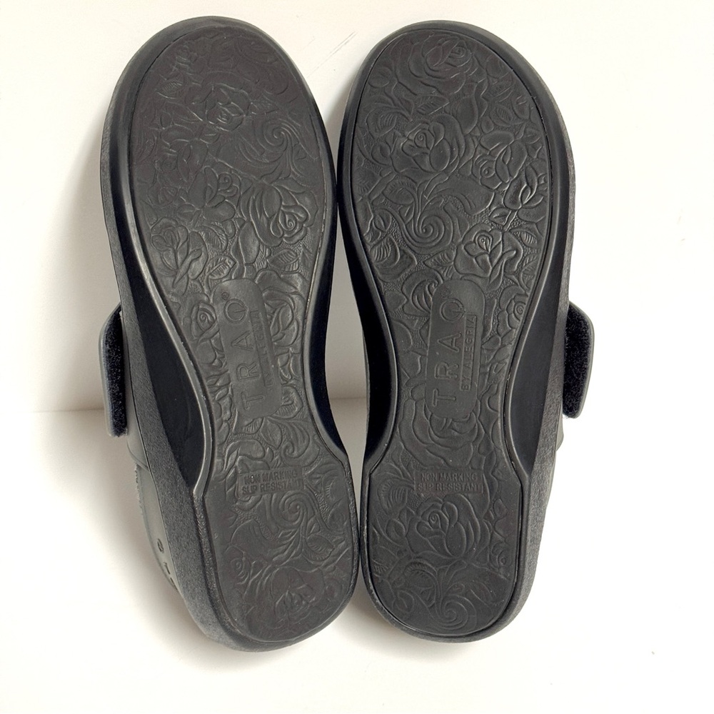 TRAQ by Alegria Womens 37 Qwik Sport Rocker Charcoal Gray Fabric Comfort Shoes - Picture 4 of 10